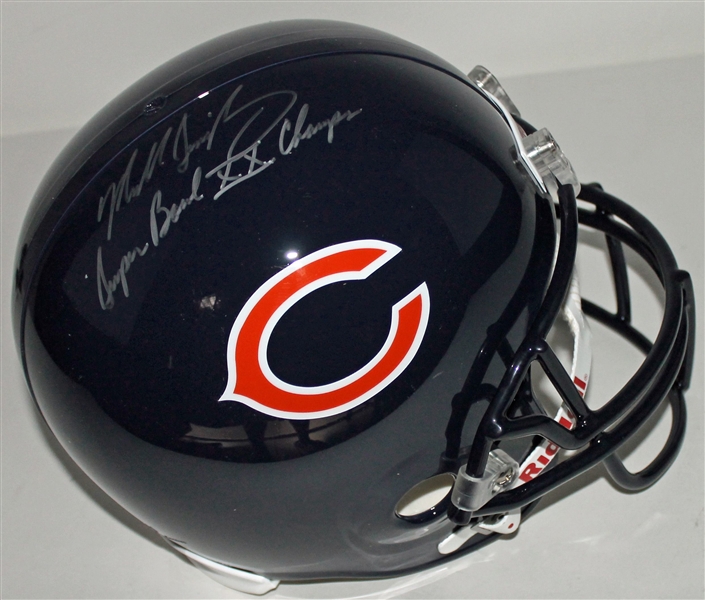 Mike Singletary Signed Chicago Bears Helmet w/ "Super Bowl XX Champs" (JSA)