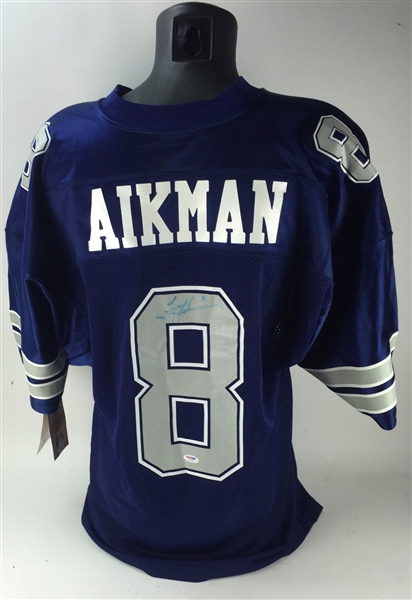 Troy Aikman Signed Authentic Cowboys Jersey W/ 75th Anvisery Patch (PSA/DNA)