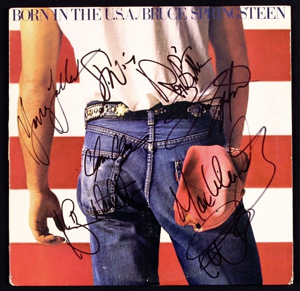 Bruce Springsteen & the E Street Band Signed "Born In The U.S.A" Album w/ Springsteen Clemons & Others! (JSA)