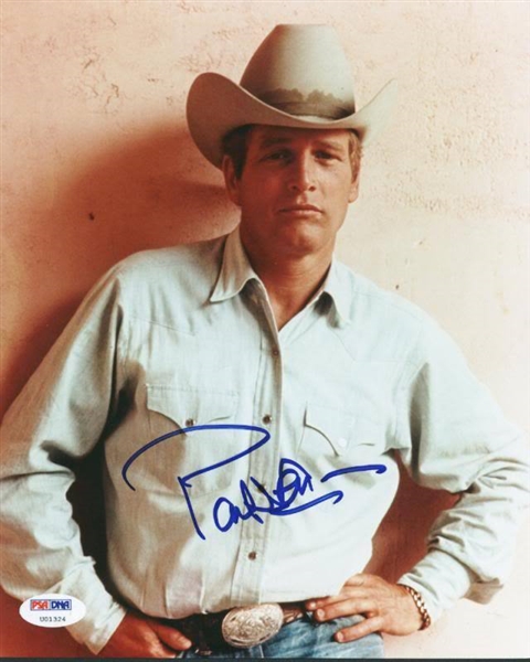 Paul Newman Rare Signed 8" x 10" Color Photo (PSA/DNA)