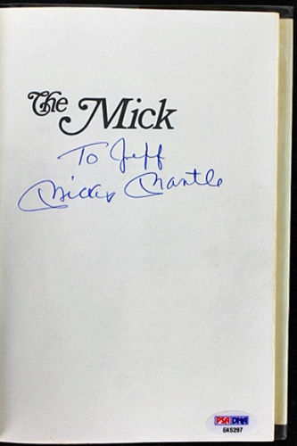 MIckey Mantle Signed Hardcover "The Mick" Book (PSA/DNA)