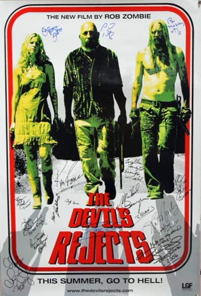 The Devils Rejects Cast Signed Movie Poster w/ Rob Zombie! (PSA/JSA Guaranteed)