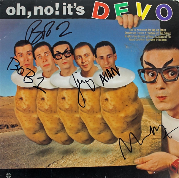 Devo Band Signed "Oh, No! Its Devo" Album w/ 5 Signatures (JSA)