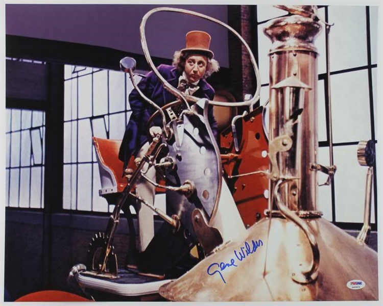 Gene Wilder Signed 16" x 20" Color Photo as Willy Wonka (PSA/DNA)