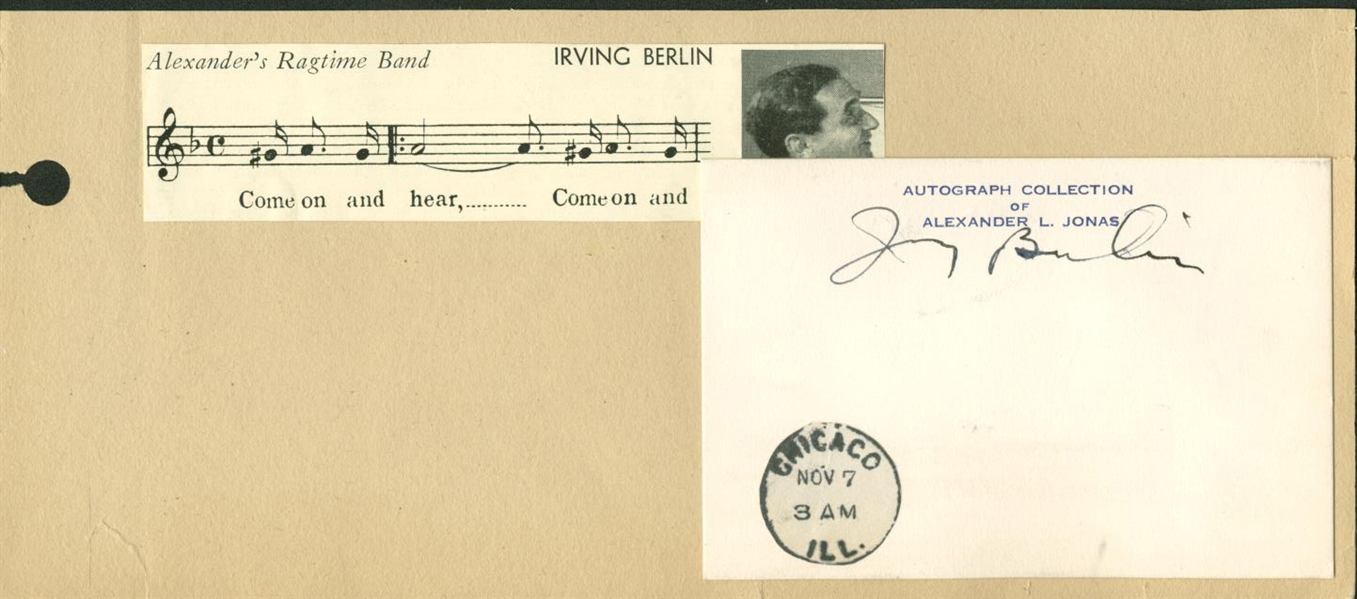 Irving Berlin Signed 3" x 5" Index Card (PSA/JSA Guaranteed)