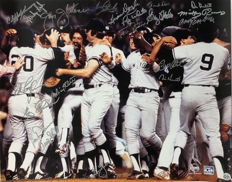 1978 WS Champion NY Yankees Multi-Signed 16" x 20" Photo (PSA/JSA Guaranteed)