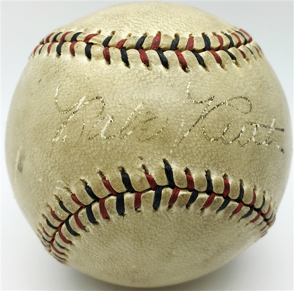 Babe Ruth & Lou Gehrig Dual Signed Official League Baseball (PSA/DNA)