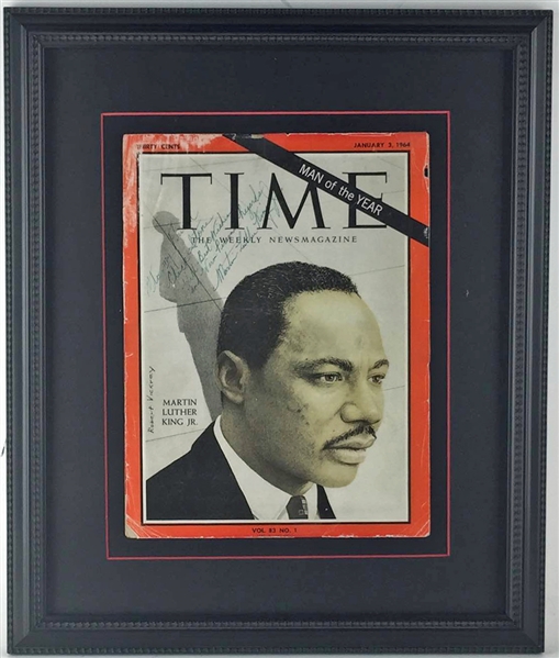 Lot Detail - Martin Luther King Jr. Ultra Rare Signed & Inscribed Time ...