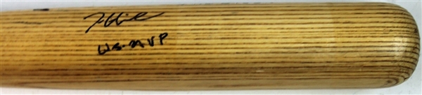 Tom Glavine Signed Used Baseball Bat w/ "WS MVP" Inscription (PSA/DNA)