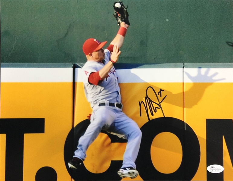 Mike Trout Signed 11" x 14" Color Photo (JSA)