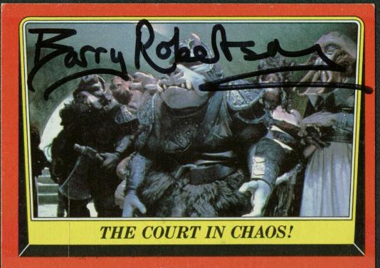 Barry Robertson RARE Signed Gamorrean Guard "Jedi" Trading Card (PSA/DNA Guaranteed)