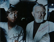 Mark Hamill & Alec Guinness RARE Dual Signed 8" x 10" Color Photo (PSA/DNA Guaranteed)