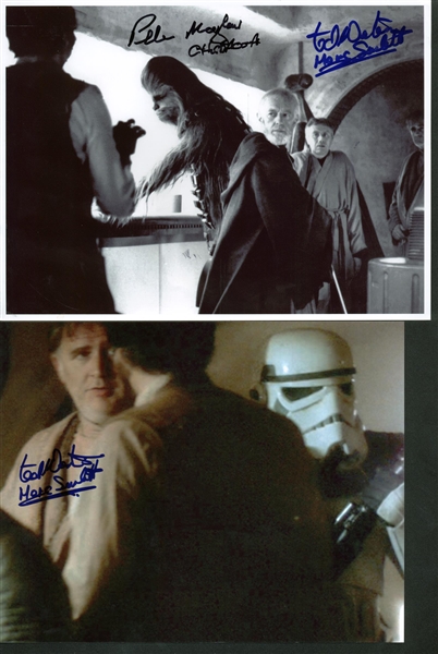 Lot of Two (2) Signed 8" x 10" Photos w/ Peter Mayhew & Ted Western! (PSA/DNA Guaranteed)