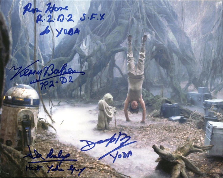 Empire Strikes Back Multi-Signed 8" x 10" Photo w/ Baker, Hone Roy & Maley (PSA/DNA Guaranteed)