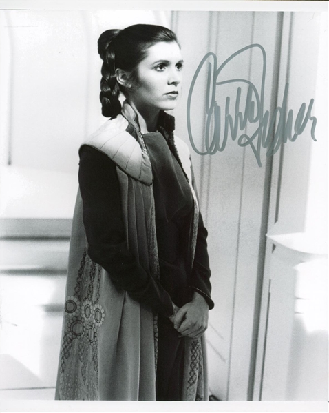 Carrie Fisher Signed 8" x 10" Black & White Star Wars Photo (PSA/DNA Guaranteed)