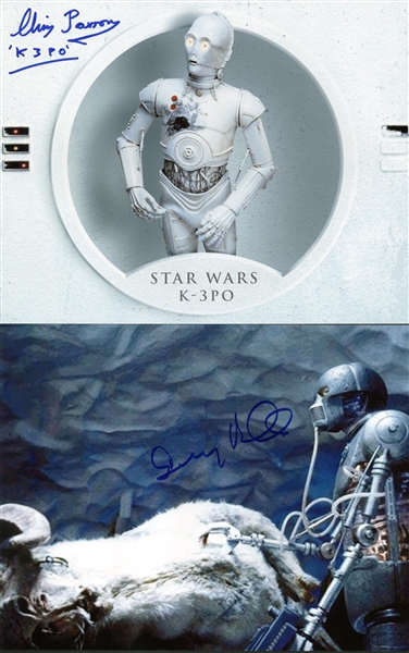 Lot of Four (4) C-3PO/Bot Related Signed 8" x 10" Color Photos (PSA/DNA Guaranteed)