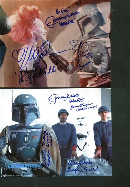 Lot of Four (4) Boba Fett & Creatures Signed 8" x 10" Photos (PSA/DNA Guaranteed)