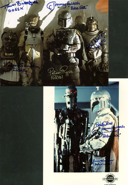 Lot of Five (5) Boba Fett & Creatures Signed 8" x 10" Photos (PSA/DNA Guaranteed)