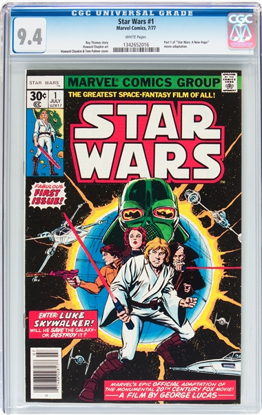 Star Wars #1 (Marvel, 1977) Comic Book - Graded CGC NM 9.4 (White pages)