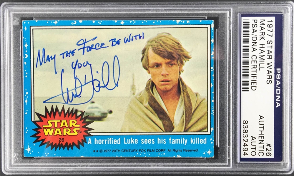 mark hamill signed trading cards