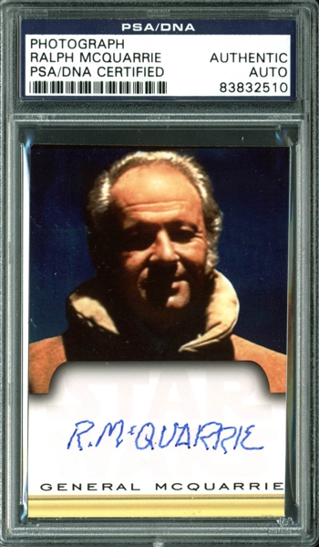 Ralph McQuarrie Signed "General McQuarrie" (Empire Strike Back) 2.5" x 3.5" Photo (PSA/DNA Encapsulated)