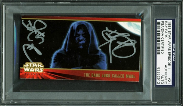 Ray Park: Lot of Two (2) Signed 1999 Topps Episode I Widevision Trading Cards (PSA/DNA Encapsulated)