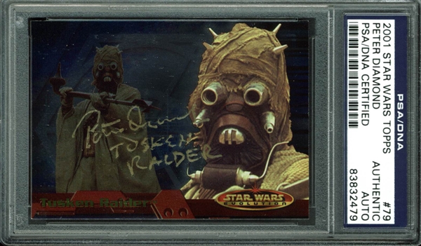 Tusken Raider: Peter Diamond Signed 2001 Star Wars EVolution Trading Card #79 (PSA/DNA Encapsulated)