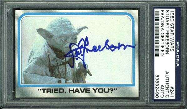 Stuart Freeborn Signed 1980 Topps Star Wars "Empire Strikes Back" Trading Card #241 (PSA/DNA Encapsulated)