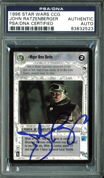 John Ratzenberger (Major Bren Derlin) Signed 1996 Star Wars Trading Card Game Card (PSA/DNA Encapsulated)