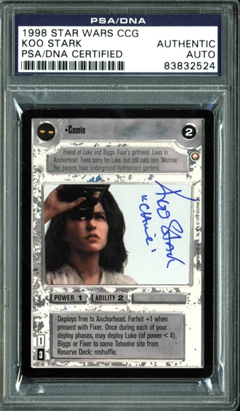 Koo Stark (Camie) Signed 1998 Star Wars Trading Card Game Card (PSA/DNA Encapsulated)