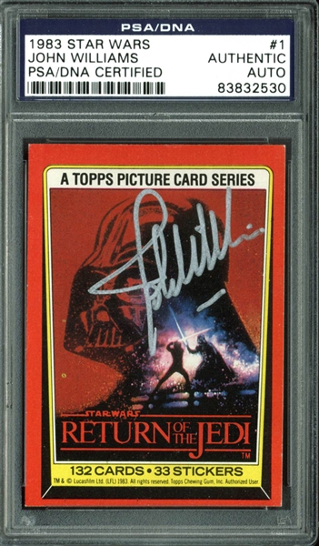 John Williams Signed 1983 Topps "Return of the Jedi" Trading Card #1 (PSA/DNA Encapsulated)