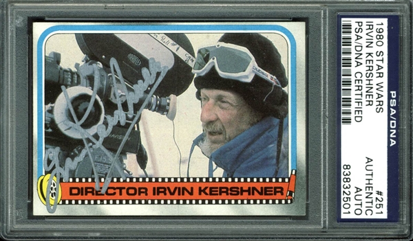 Irvin Kershner RARE Signed 1980 Topps "Empire Strikes Back" Trading Card #251 (PSA/DNA Encapsulated)