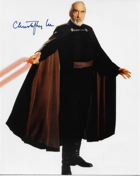 Christopher Lee Signed 8" x 10" Color Photo as "Count Dooku" (PSA/DNA Guaranteed)