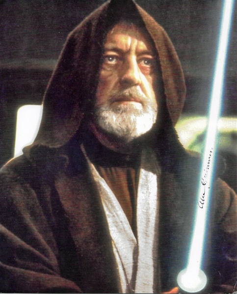 Sir Alec Guinness Signed 8" x 10" Cardstock Photo as Obi-Wan Kenobi (PSA/DNA Guaranteed)