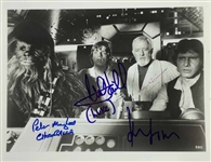 Star Wars Ultra Rare Cast Signed 8" x 10" B&W Photo w/Ford, Hamill, Mayhew & Guinness! (PSA/DNA)