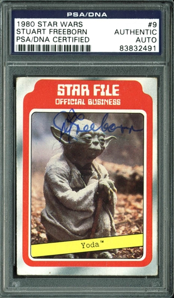 Stuart Freeborn Signed 1980 Topps Star Wars "Empire Strikes Back" Trading Card #9 (PSA/DNA Encapsulated)