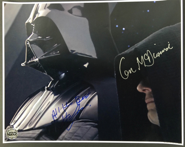 Ian McDiarmid & Hayden Christensen Superb Signed 16" x 20" Color Photograph (PSA/DNA Guaranteed)