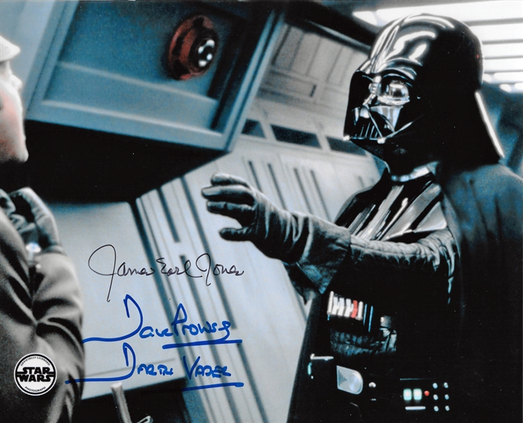 Darth Vader: David Prowse & James Earl Jones Signed 8" x 10" Photo from "The Empire Strikes Back" (PSA/DNA Guaranteed)