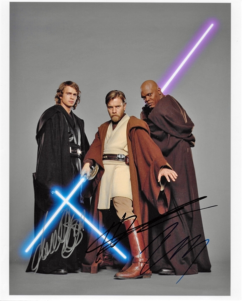 Revenge of the Sith: Christensen, McGregor & Jackson Signed 8" x 10" Color Photo (PSA/DNA Guaranteed)