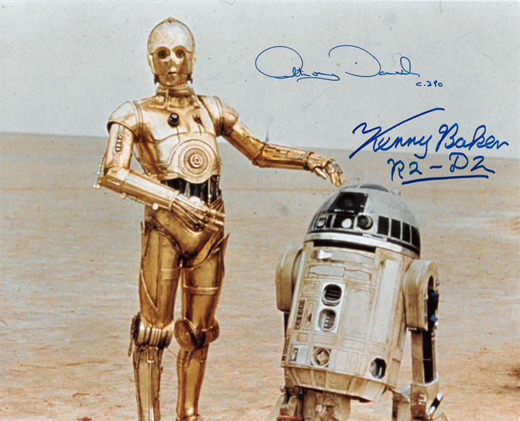 Anthony Daniels & Kenny Baker Dual Signed 8" x 10" Color Photo (PSA/DNA Guaranteed)