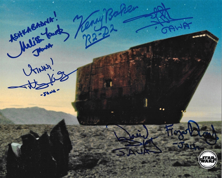 Jawas: Rare Signed 8" x 10" Color Photo w/Baker, Diamond, Kurtz, etc. (PSA/DNA Guaranteed)