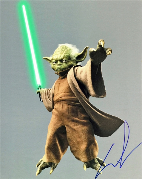 George Lucas Signed Yoda 11" x 14" Color Photo (PSA/DNA Guaranteed)