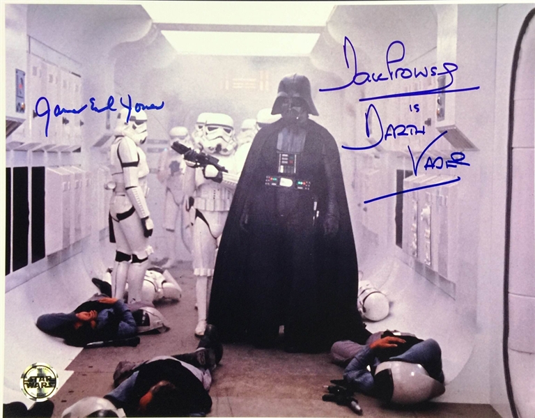 Darth Vader: David Prowse & James Earl Jones Signed 11" x 14" Photo from "The Empire Strikes Back" (PSA/DNA Guaranteed)