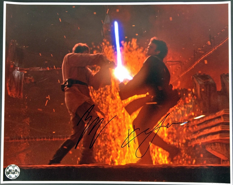 Anakin vs. Obi-Wan: Hayden Christensen & Ewan McGregor Signed 16" x 20" Color Photo (PSA/DNA Guaranteed)