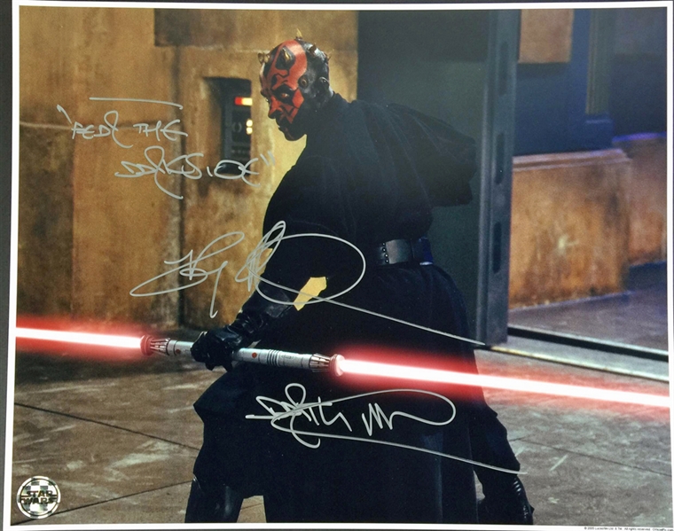 Darth Maul: Ray Park Signed & Inscribed 16" x 20" Color Photo (PSA/DNA)