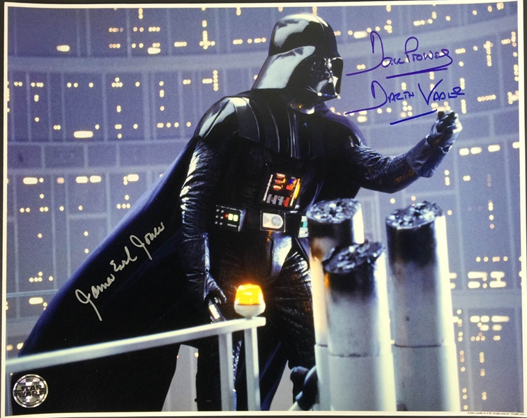 Darth Vader: David Prowse & James Earl Jones Signed 16" x 20" Photo from "The Empire Strikes Back" (PSA/DNA Guaranteed)