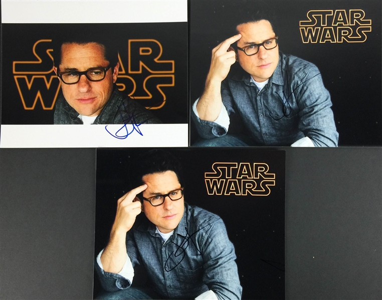 JJ Abrams: Lot of Five (5) Signed "The Force Awakens" 8" x 10" Color Photos (PSA/DNA)