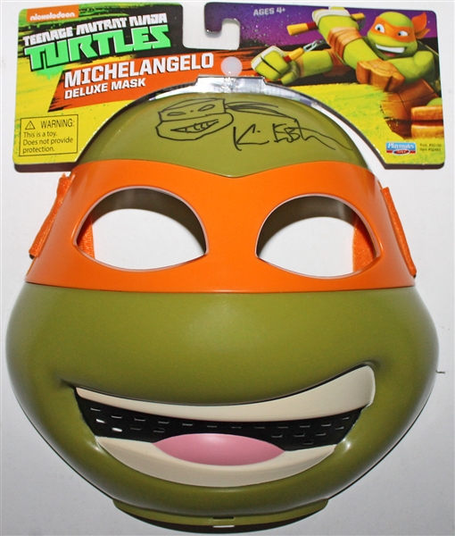 Kevin Eastman Signed Teenage Mutant Ninja Turtles "Michaelangelo" Mask (PSA/DNA)
