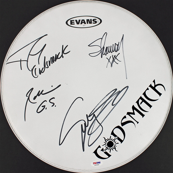 Godsmack Group Signed Evans Drumhead (PSA/DNA)