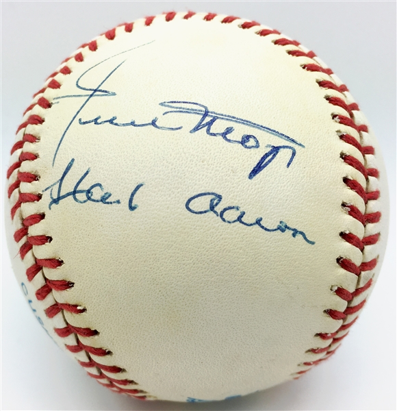 3000 Hit Club: Willie Mays, Hank Aaron & Stan Musial Signed OAL Baseball (PSA/JSA Guaranteed)